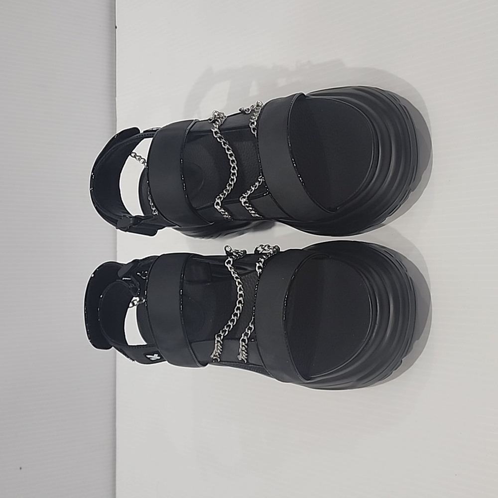 KOI FOOTWEAR MARNUS TEST CHAIN WOMENS SANDALS (VEGAN)BLACK US SIZES 7,,10